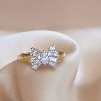 0.65ct Diamond & Baguette Butterfly-Shaped Ring 18ct Yellow Gold from Ace Jewellery, Leeds