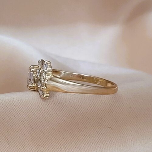 0.65ct Diamond & Baguette Butterfly-Shaped Ring 18ct Yellow Gold from Ace Jewellery, Leeds