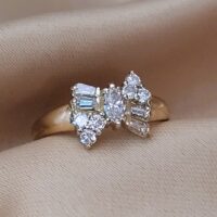 0.65ct Diamond & Baguette Butterfly-Shaped Ring 18ct Yellow Gold from Ace Jewellery, Leeds