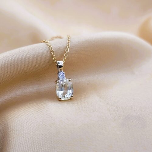 3.01ct Yellow Sapphire & Diamond Pendant Necklace 9ct Yellow Gold from Ace Jewellery, Leeds