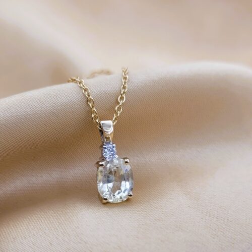 3.01ct Yellow Sapphire & Diamond Pendant Necklace 9ct Yellow Gold from Ace Jewellery, Leeds