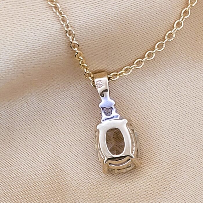 3.01ct Yellow Sapphire & Diamond Pendant Necklace 9ct Yellow Gold from Ace Jewellery, Leeds