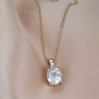 3.01ct Yellow Sapphire & Diamond Pendant Necklace 9ct Yellow Gold from Ace Jewellery, Leeds