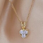 0.25ct Diamond Heart-shaped Pendant Necklace 18ct Yellow Gold from Ace Jewellery, Leeds
