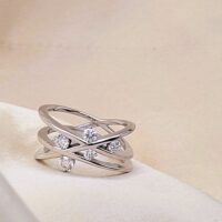 0.50ct Diamond Crossover Ring 18ct White Gold from Ace Jewellery, Leeds