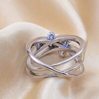 0.50ct Diamond Crossover Ring 18ct White Gold from Ace Jewellery, Leeds