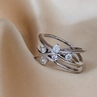 0.50ct Diamond Crossover Ring 18ct White Gold from Ace Jewellery, Leeds