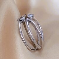 0.50ct Diamond Crossover Ring 18ct White Gold from Ace Jewellery, Leeds