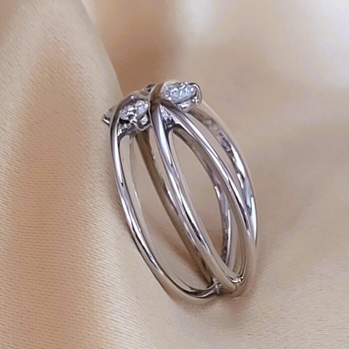 0.50ct Diamond Crossover Ring 18ct White Gold from Ace Jewellery, Leeds