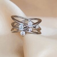 0.50ct Diamond Crossover Ring 18ct White Gold from Ace Jewellery, Leeds