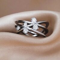 0.50ct Diamond Crossover Ring 18ct White Gold from Ace Jewellery, Leeds