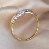 0.25ct Diamond Crossover Wave Ring 18ct Yellow Gold from Ace Jewellery, Leeds