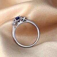 6.29ct Sapphire & Diamond Three-Stone Ring Platinum from Ace Jewellery, Leeds