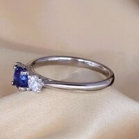 6.29ct Sapphire & Diamond Three-Stone Ring Platinum from Ace Jewellery, Leeds