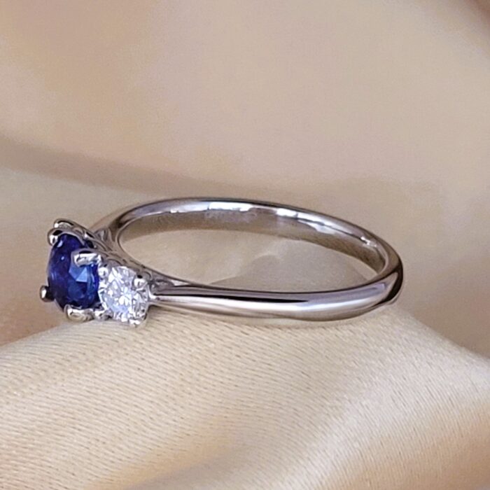 6.29ct Sapphire & Diamond Three-Stone Ring Platinum from Ace Jewellery, Leeds
