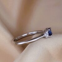 6.29ct Sapphire & Diamond Three-Stone Ring Platinum from Ace Jewellery, Leeds