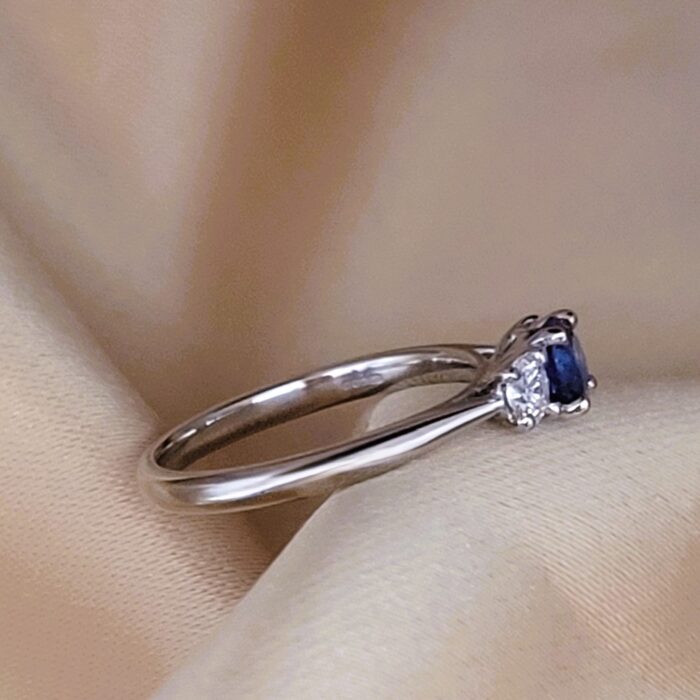 6.29ct Sapphire & Diamond Three-Stone Ring Platinum from Ace Jewellery, Leeds