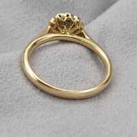 0.75ct Green Sapphire & Diamond Cluster Ring 18ct Yellow Gold from Ace Jewellery, Leeds