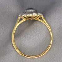 1.30ct Sapphire & Diamond Cluster Ring 18ct Yellow Gold from Ace Jewellery, Leeds