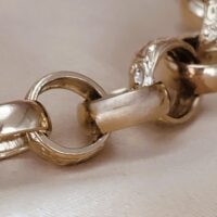 9ct Yellow Gold Engraved Belcher Link Bracelet from Ace Jewellery, Leeds