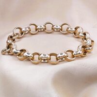 9ct Yellow Gold Engraved Belcher Link Bracelet from Ace Jewellery, Leeds