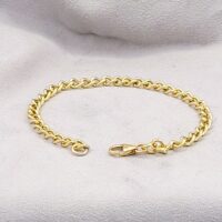 9ct Yellow Gold Open Curb Link Bracelet from Ace Jewellery, Leeds