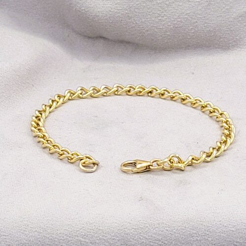 9ct Yellow Gold Open Curb Link Bracelet from Ace Jewellery, Leeds