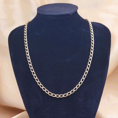 9ct Yellow Gold Open Curb Link Chain 20" from Ace Jewellery, Leeds