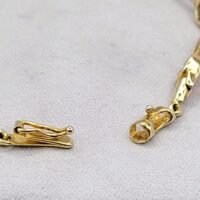Multi-Stone Bezel-Set & Bar Bracelet 9ct Yellow Gold from Ace Jewellery, Leeds