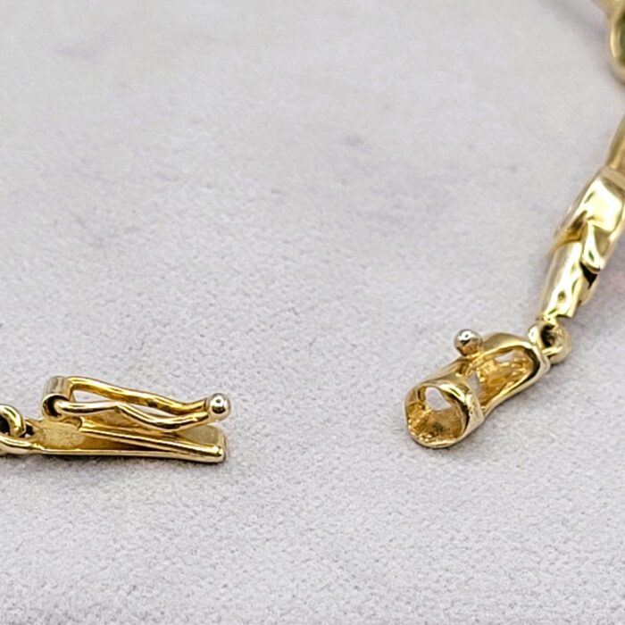 Multi-Stone Bezel-Set & Bar Bracelet 9ct Yellow Gold from Ace Jewellery, Leeds