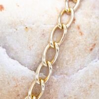 9ct Yellow Gold Open Curb Link Chain 20" from Ace Jewellery, Leeds