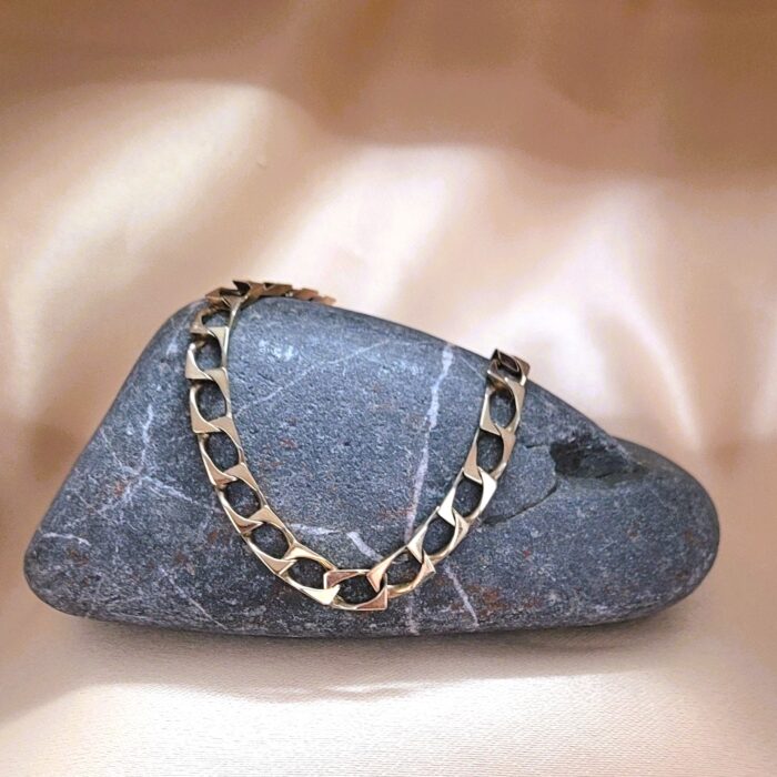 9ct Yellow Gold Square Curb Link Chain from Ace Jewellery, Leeds