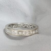 2.42ct Princess-Cut Diamond Full Eternity Ring 18ct White Gold from Ace Jewellery, Leeds