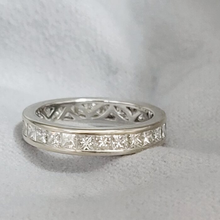 2.42ct Princess-Cut Diamond Full Eternity Ring 18ct White Gold from Ace Jewellery, Leeds