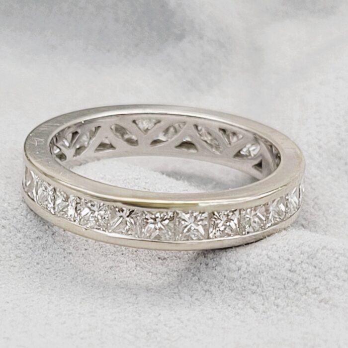 2.42ct Princess-Cut Diamond Full Eternity Ring 18ct White Gold from Ace Jewellery, Leeds