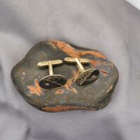9ct Yellow Gold Diamond-Set Cufflinks from Ace Jewellery, Leeds