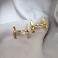 9ct Yellow Gold Diamond-Set Cufflinks from Ace Jewellery, Leeds