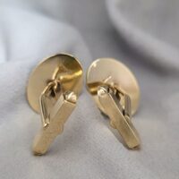 9ct Yellow Gold Diamond-Set Cufflinks from Ace Jewellery, Leeds