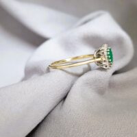 0.65ct Emerald & Diamond Cluster Ring 9ct Yellow Gold from Ace Jewellery, Leeds
