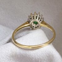 0.65ct Emerald & Diamond Cluster Ring 9ct Yellow Gold from Ace Jewellery, Leeds