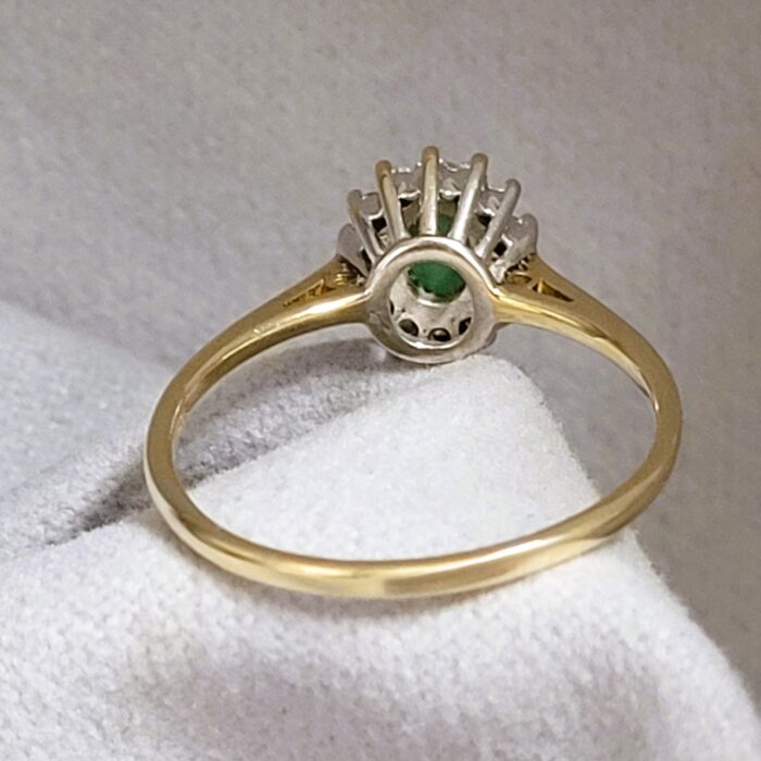 0.65ct Emerald & Diamond Cluster Ring 9ct Yellow Gold from Ace Jewellery, Leeds