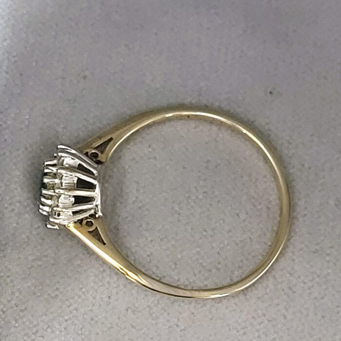0.65ct Emerald & Diamond Cluster Ring 9ct Yellow Gold from Ace Jewellery, Leeds