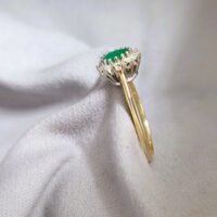 0.65ct Emerald & Diamond Cluster Ring 9ct Yellow Gold from Ace Jewellery, Leeds