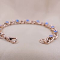 1.5ct Opal Curb Link Bracelet 9ct Rose Gold from Ace Jewellery, Leeds
