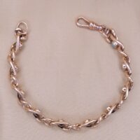 1.5ct Opal Curb Link Bracelet 9ct Rose Gold from Ace Jewellery, Leeds
