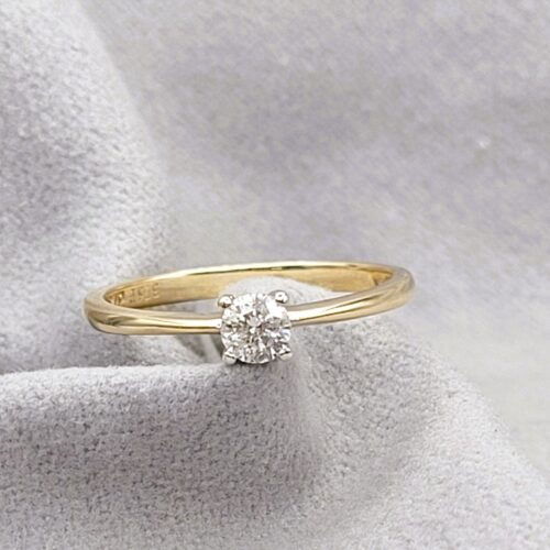 0.25ct Diamond Solitaire Ring 9ct Yellow Gold from Ace Jewellery, Leeds