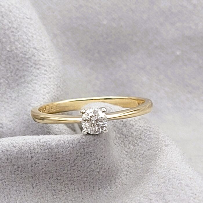0.25ct Diamond Solitaire Ring 9ct Yellow Gold from Ace Jewellery, Leeds