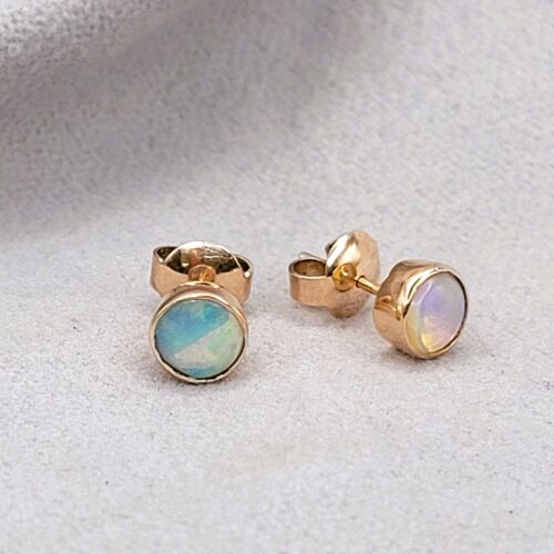 0.40ct Opal Stud Earrings 9ct Rose Gold from Ace Jewellery, Leeds