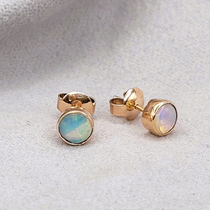 0.40ct Opal Stud Earrings 9ct Rose Gold from Ace Jewellery, Leeds