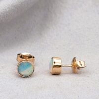 0.40ct Opal Stud Earrings 9ct Rose Gold from Ace Jewellery, Leeds